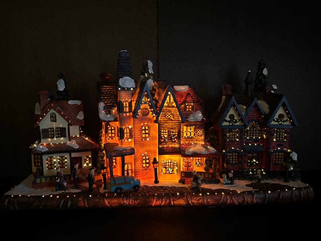 51cmクリスマスビレッジ ハウスライト イルミネーション ジオラマタウン