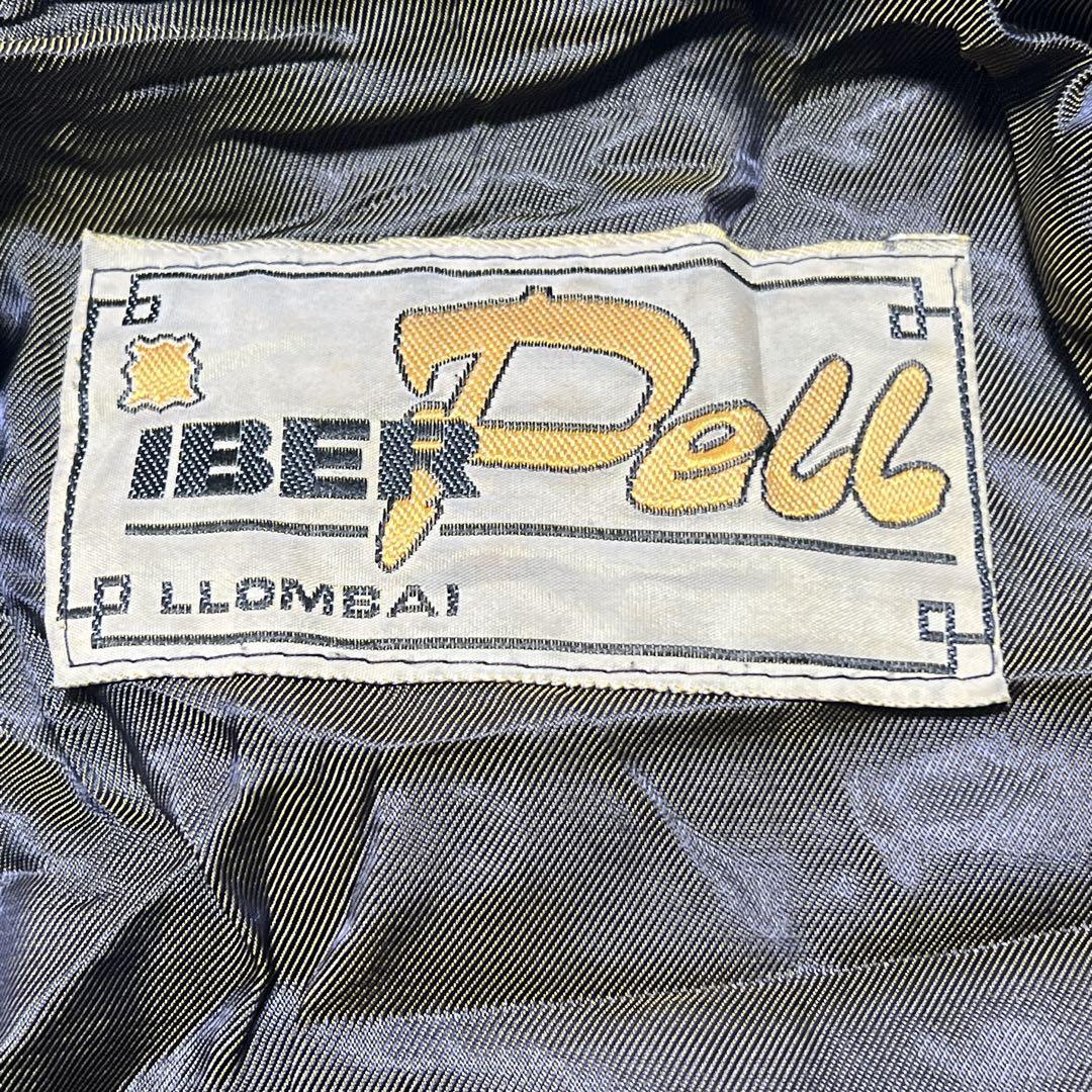 80s90sヴィンテージスペイン製A2レザージャケットブラック本革2XL古着