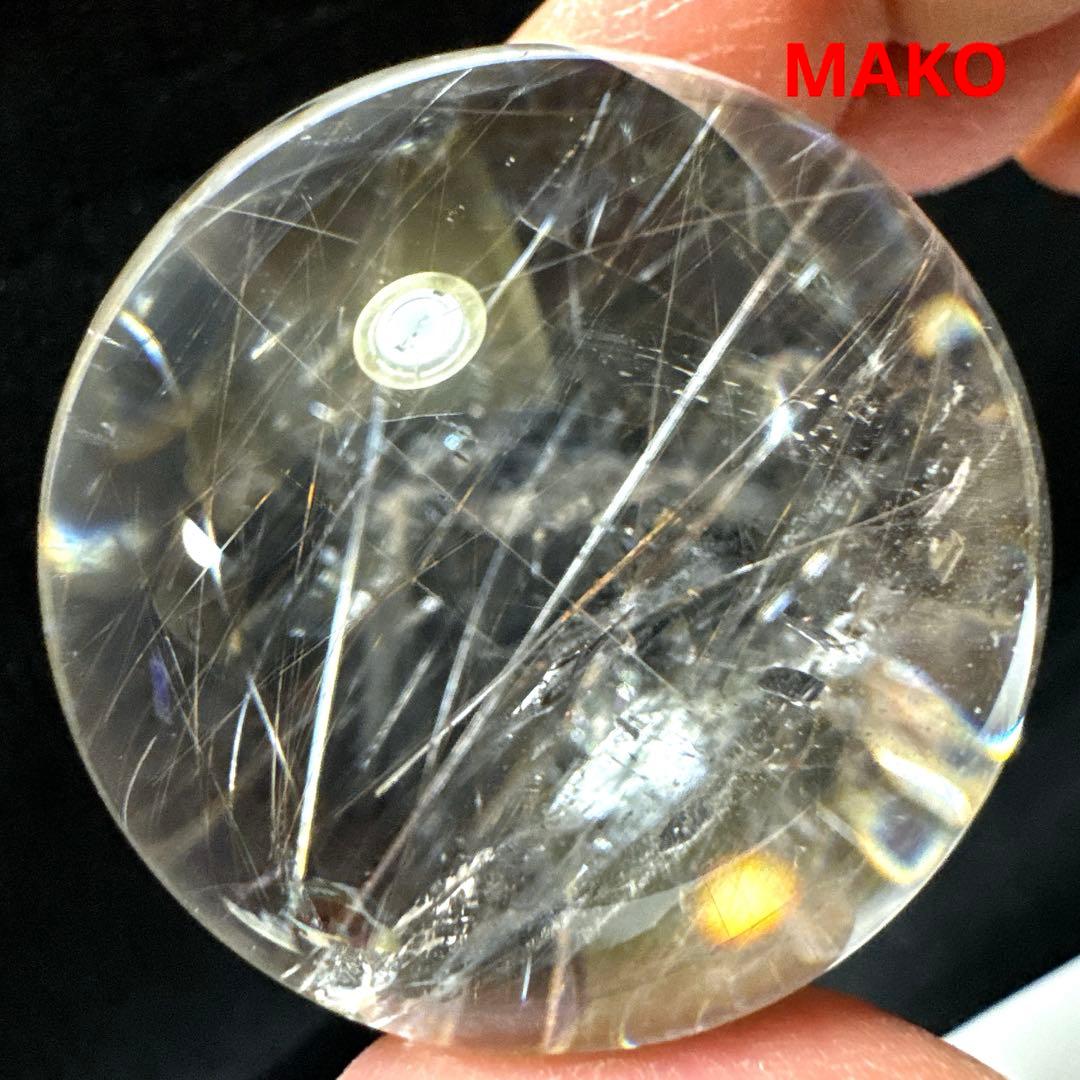 M1828☆ルチルクォーツ丸玉44mm 111g☆天然石　原石