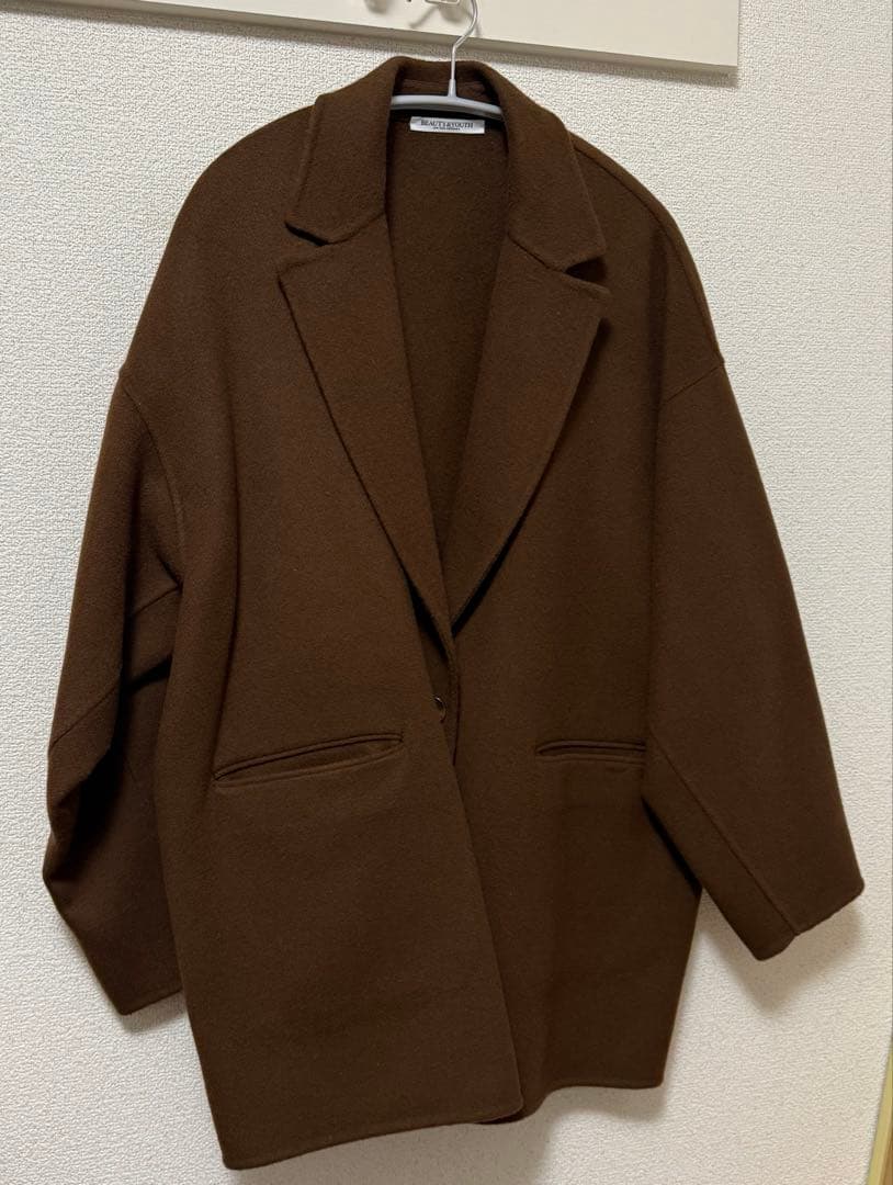 BEAUTY&YOUTH ウールコート チェスターコート　ブラウン　茶色