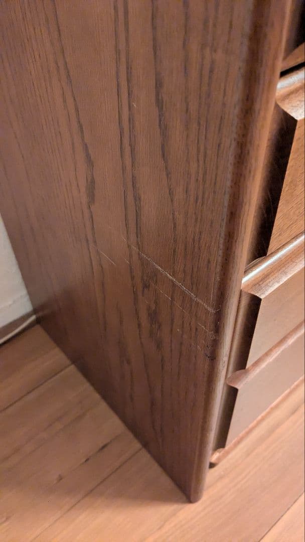 カリモク70'sヴィンテージ　真鍮５段チェスト