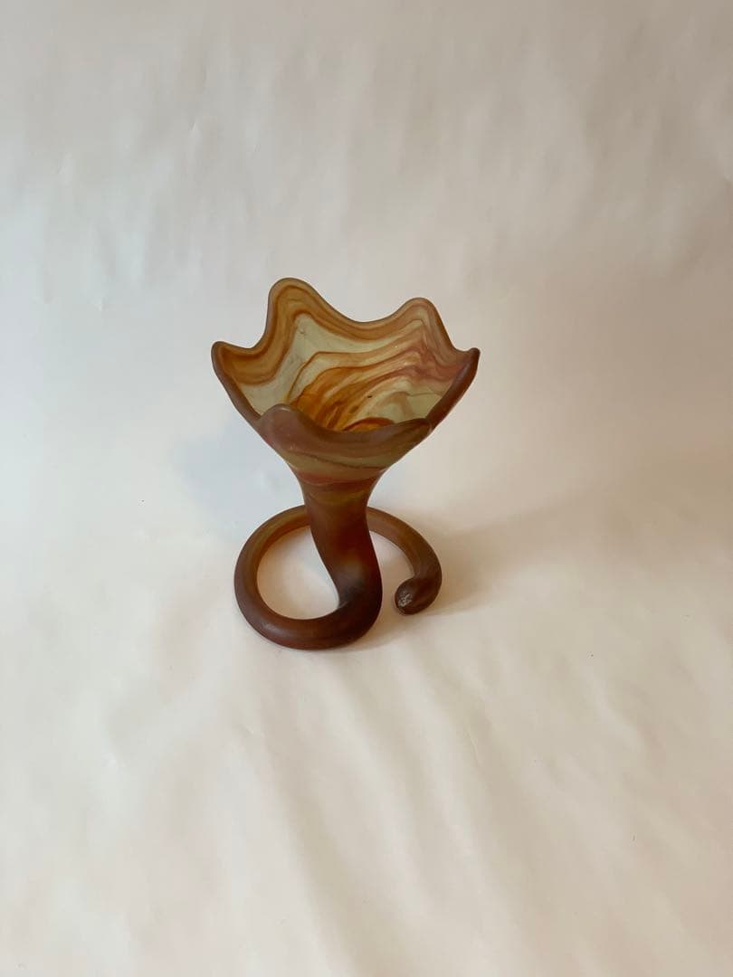 ガラス　ビンテージベース　花瓶