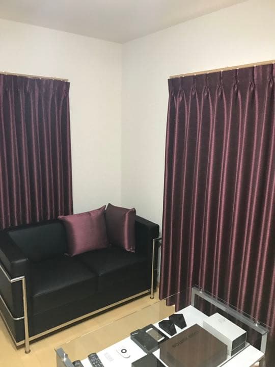 高機能カーテン(紫外線カット)×8枚＋クッション×2個