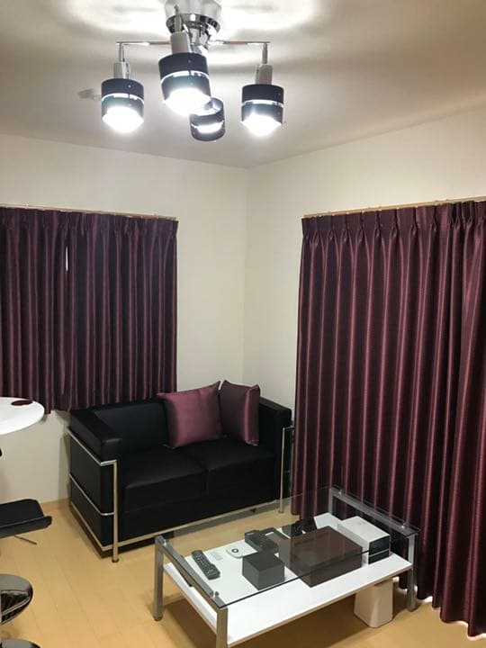 高機能カーテン(紫外線カット)×8枚＋クッション×2個