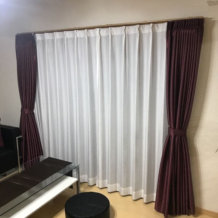 高機能カーテン(紫外線カット)×8枚＋クッション×2個