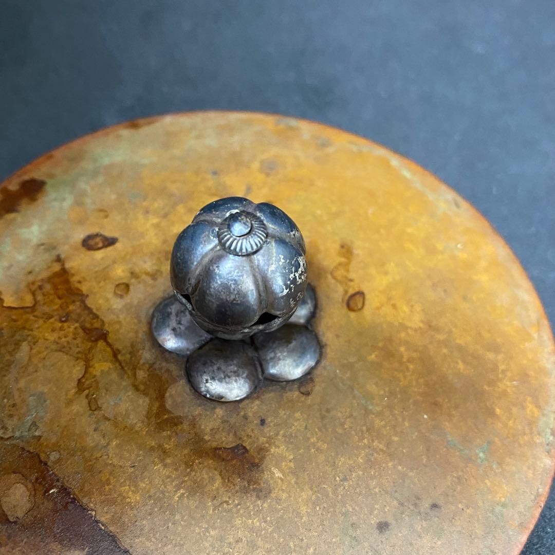 金寿堂 雨宮 宗 造 鉄瓶　刷毛目 長閑形 鉄瓶　純銀摘蓋　鐡瓶