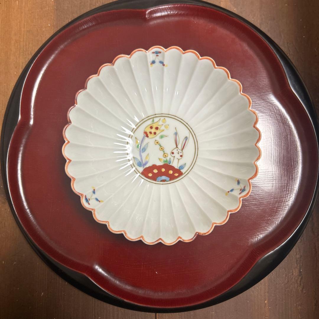 作家　陶芸作家　空萌工房 うさぎ 田口紀美子　菊割鉢