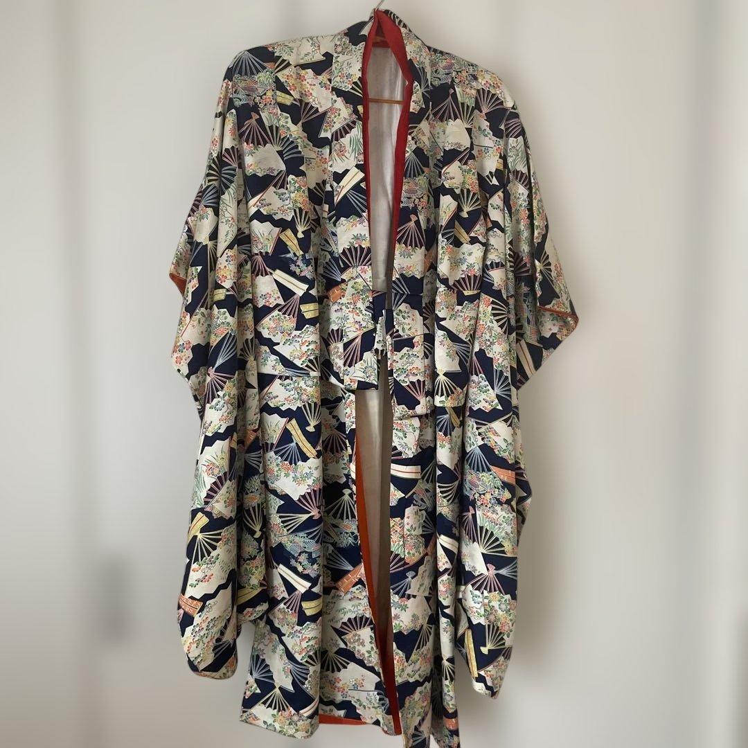 ★高級★京友禅　扇面文様　着物　7歳　七五三