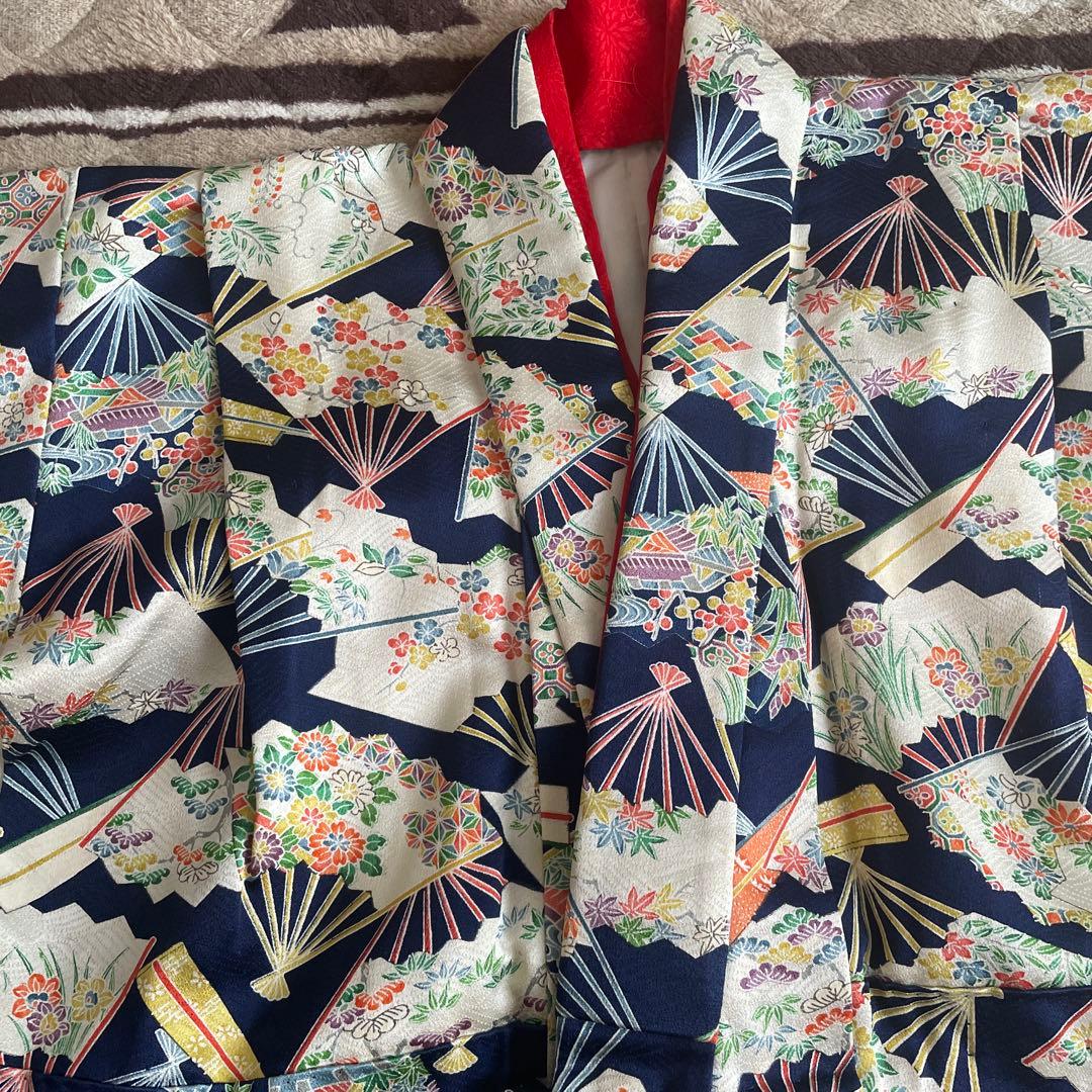 ★高級★京友禅　扇面文様　着物　7歳　七五三