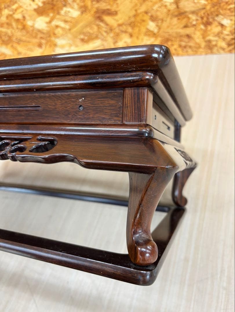 【勝峰作 / 花台】飾り台 螺鈿 金彩蒔絵 机 骨董品