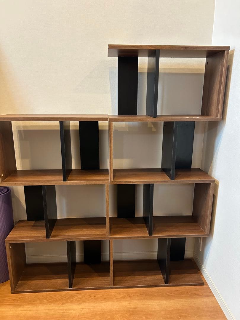 木製ラック 4段・3段 59cm幅×2