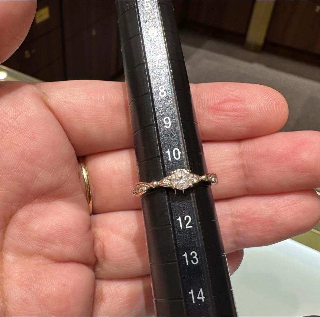 みっち　0.3ctダイヤモンド！K18ピンクゴールドリング