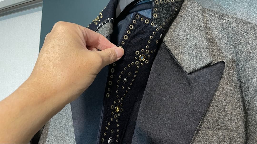 【元旦限定価格】KOLOR(カラー)24AW スタッズウールジャケット グレー