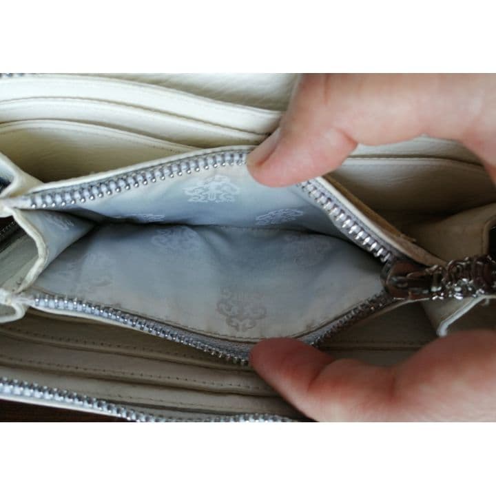 c　クロムハーツ ウォレット REC F ZIP #2 フレア 白