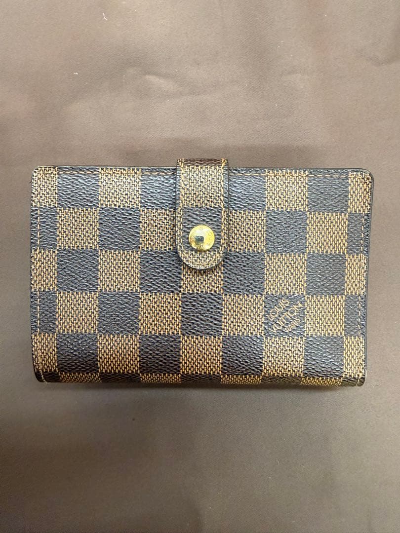 LOUIS VUITTON ダミエ がま口二つ折り財布