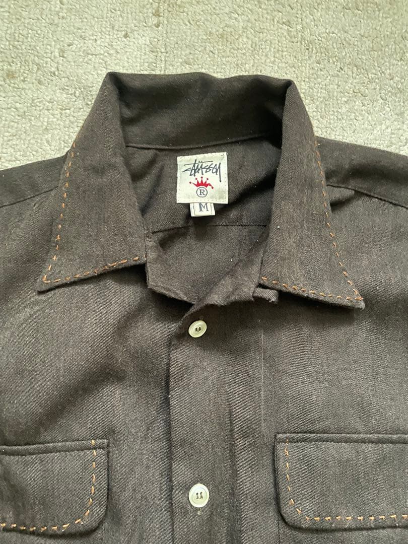 h*l様 80s 90s Old Stussy Open Collar Shir