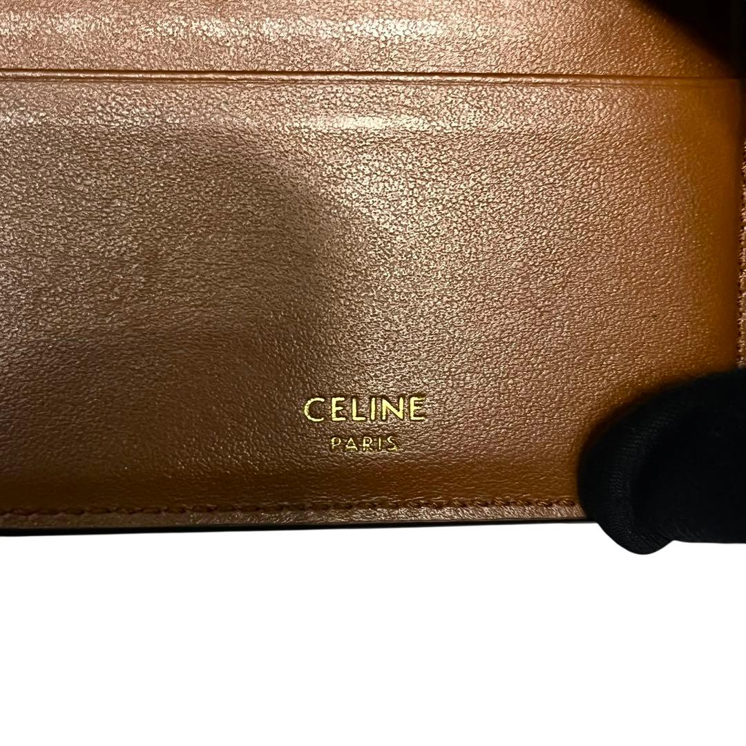 現行品✨セリーヌ スモールトリフォールドウォレット セーズ 16 ブラウン