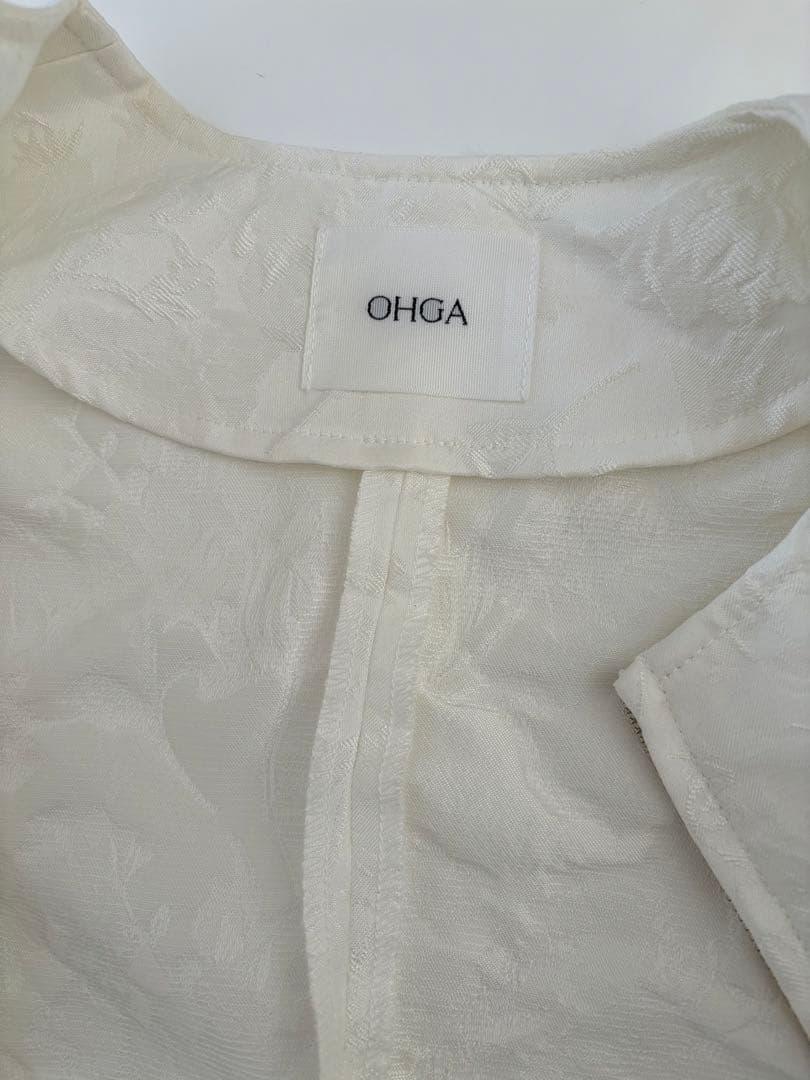 OHGA Flower jacket ホワイト　新品未使用タグ付き