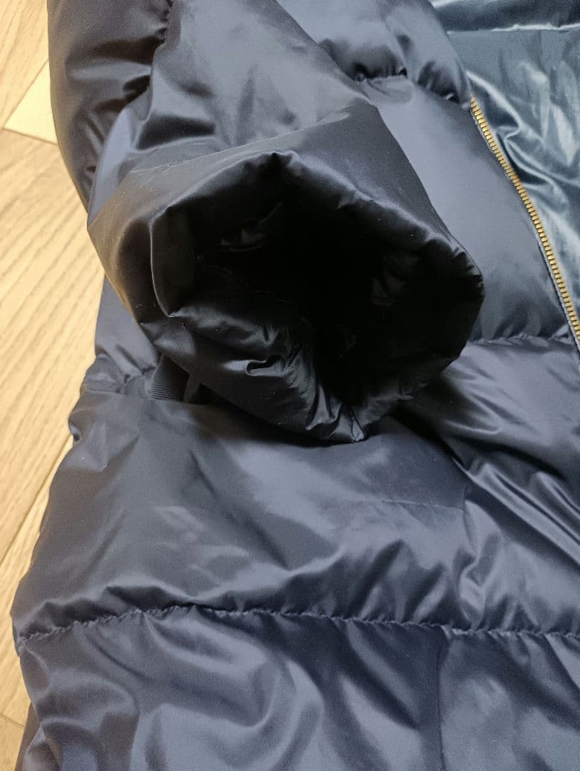 ナノユニバース　西川ダウン　ネイビー ダウンジャケット フード付き サイズ38
