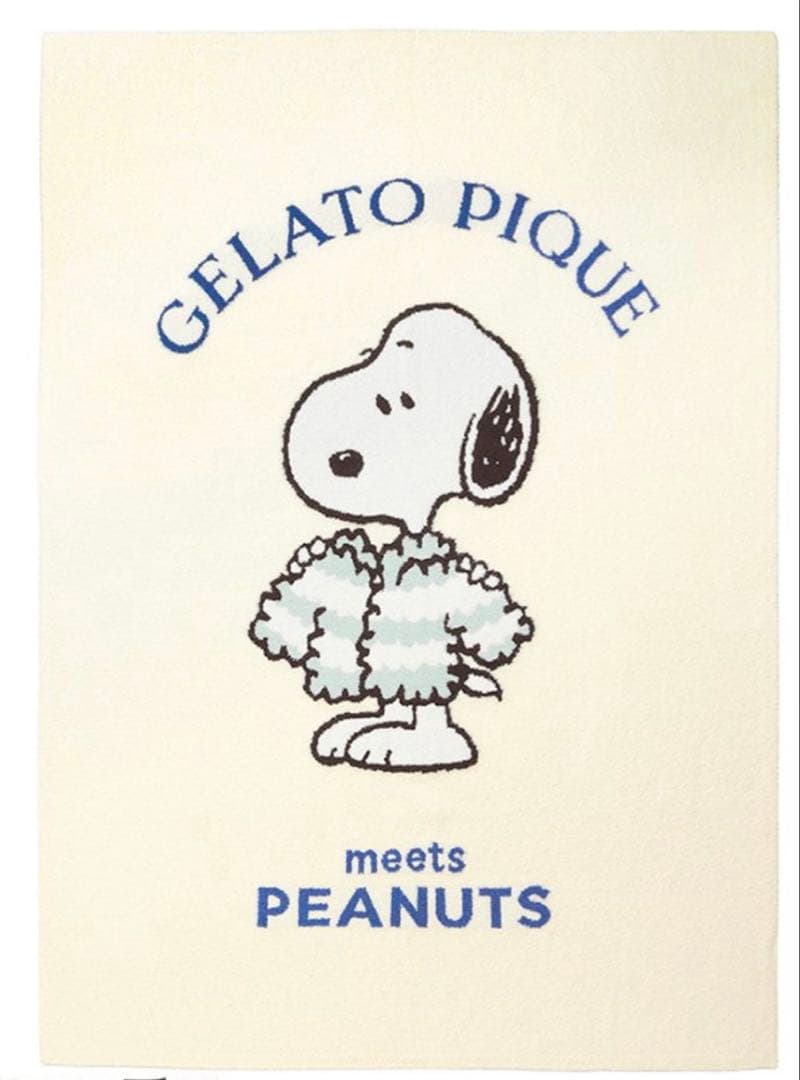 ジェラートピケスリープ　オリジナルアートジャガードマルチカバー　スヌーピー