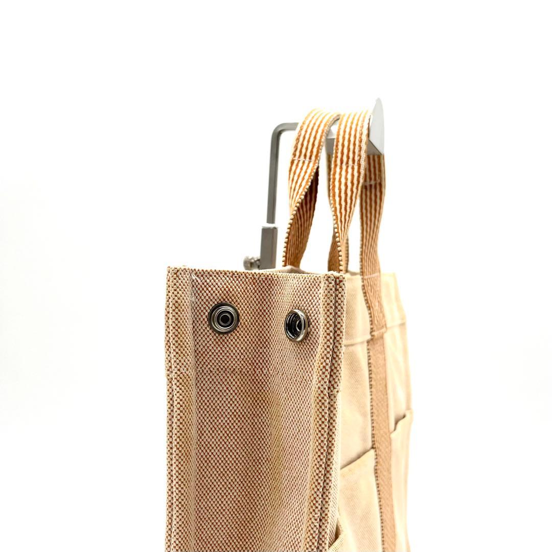 HERMESエルメス ニューフールトゥMMトートバッグ オレンジ系A4収納 通勤