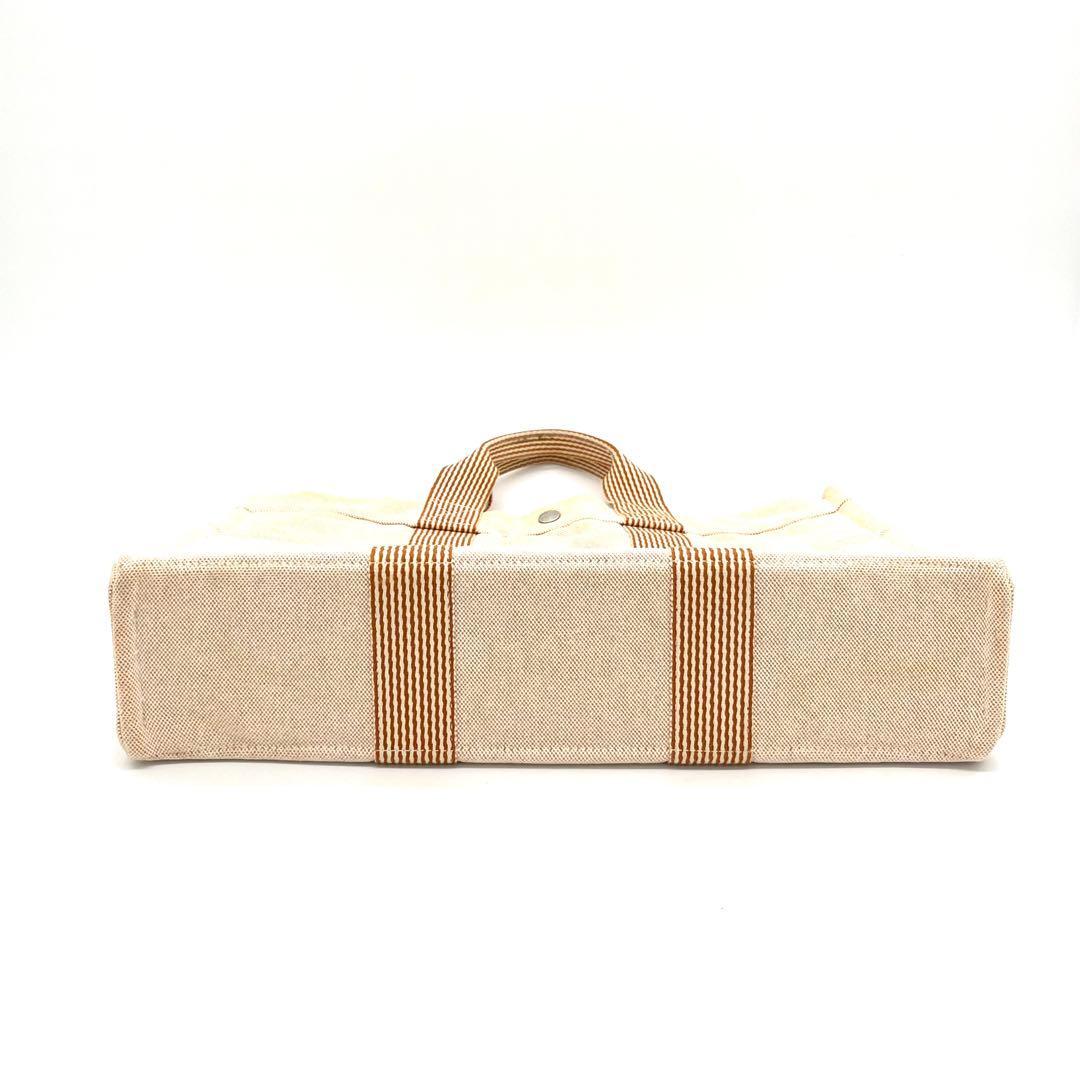 HERMESエルメス ニューフールトゥMMトートバッグ オレンジ系A4収納 通勤