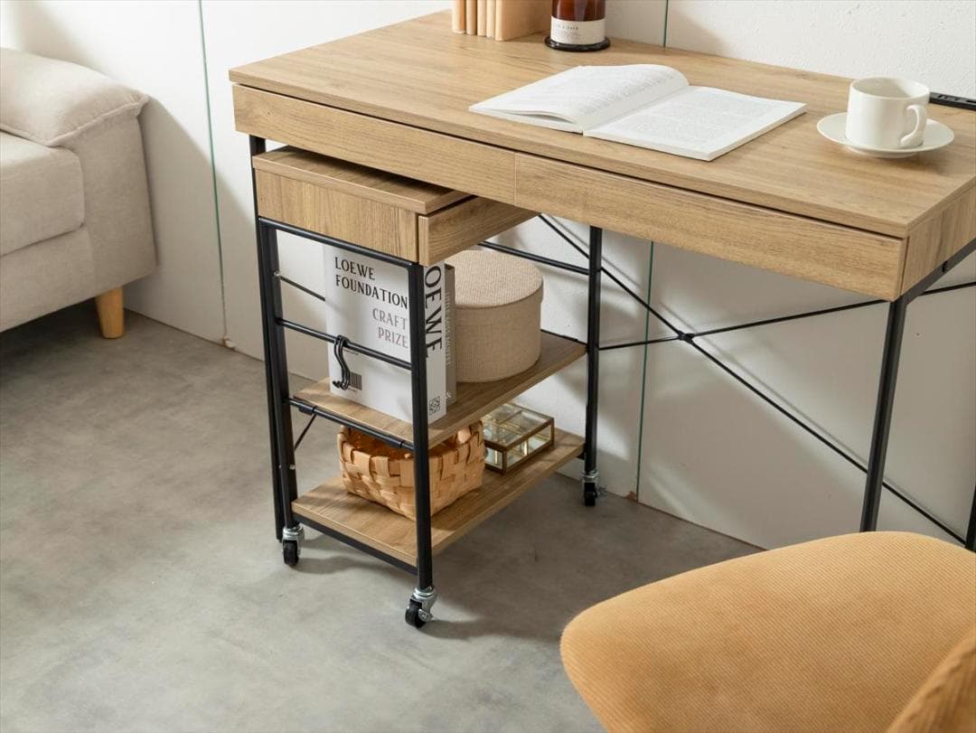 【送料無料】【2点セット】幅90cm デスク&ラックセット 机 収納 コンセント