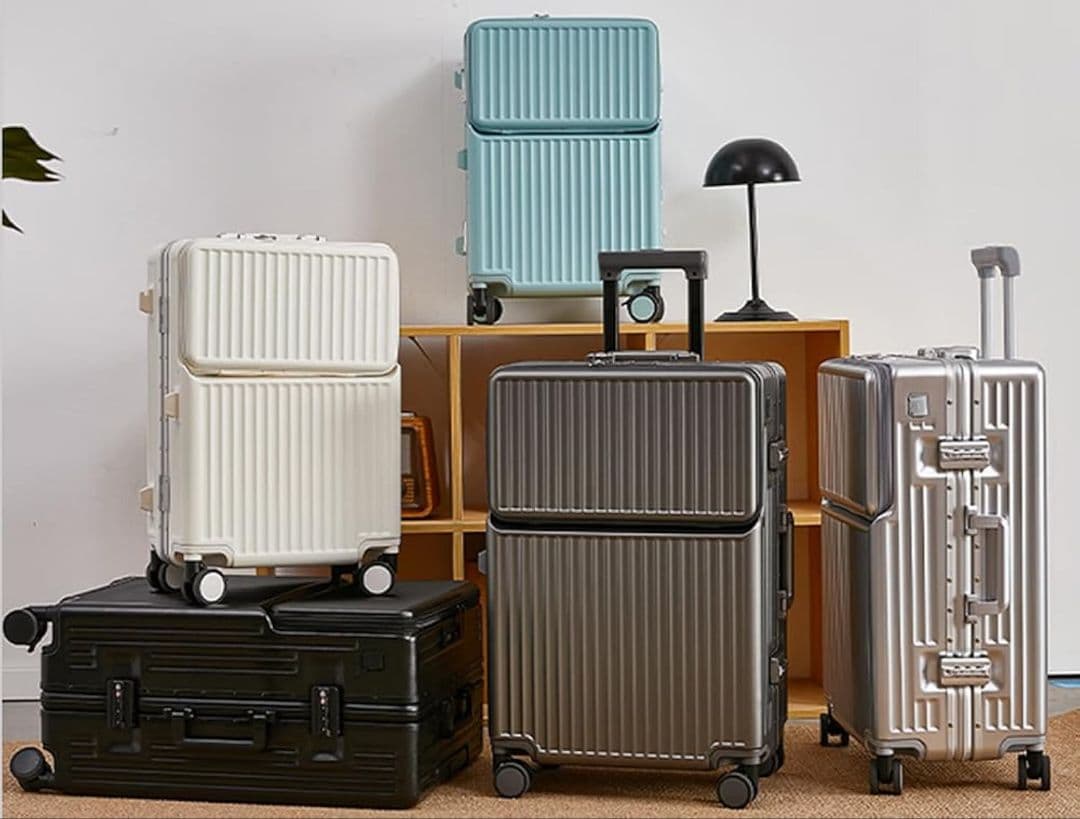 アルミ スーツケース TSAロック搭載 シルバー Mサイズ 65L (4~7泊)