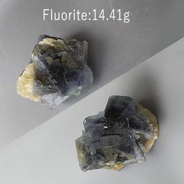 14.41g　闇落ち系ローライト　鉱物標本　マイカ共生　フローライト