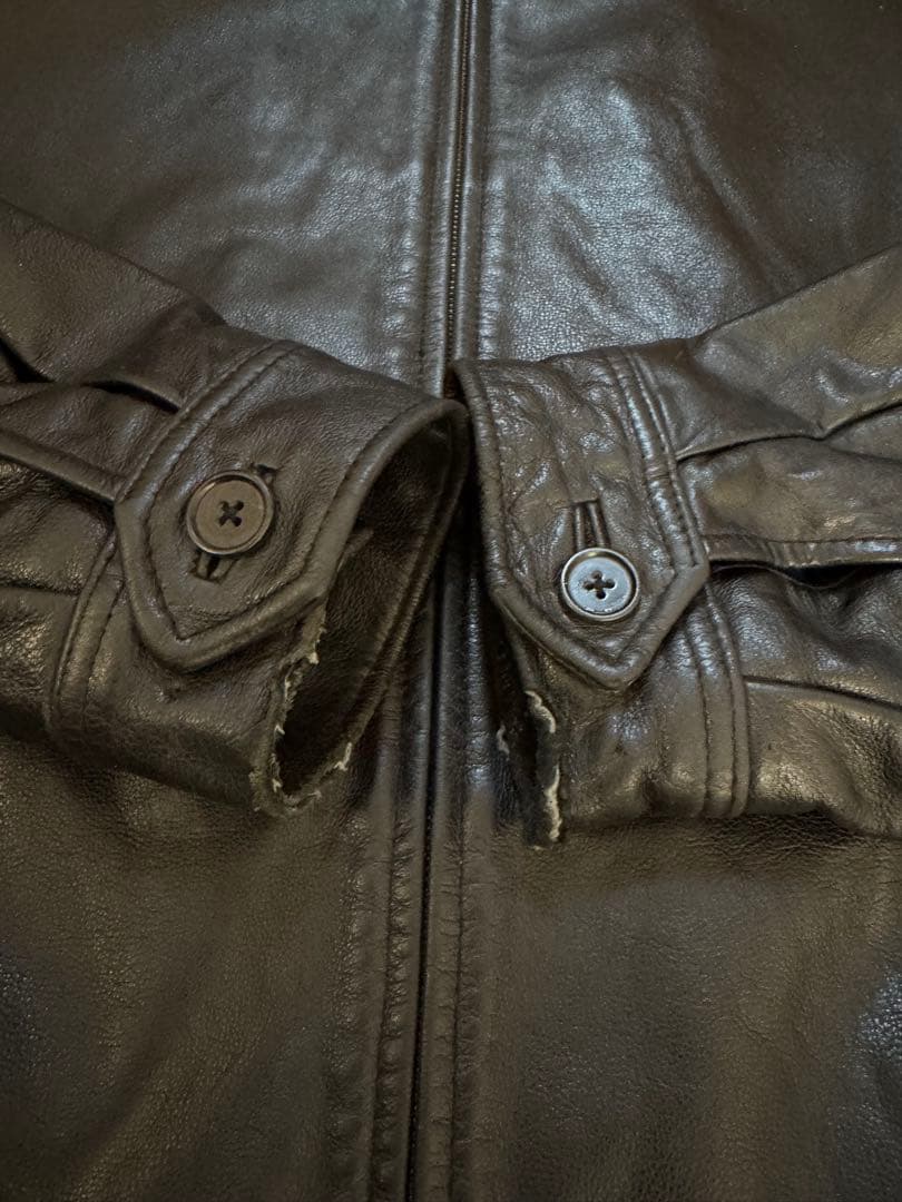 OLD GAP紺タグ レザージャケット 牛革 ブラック XL 90's