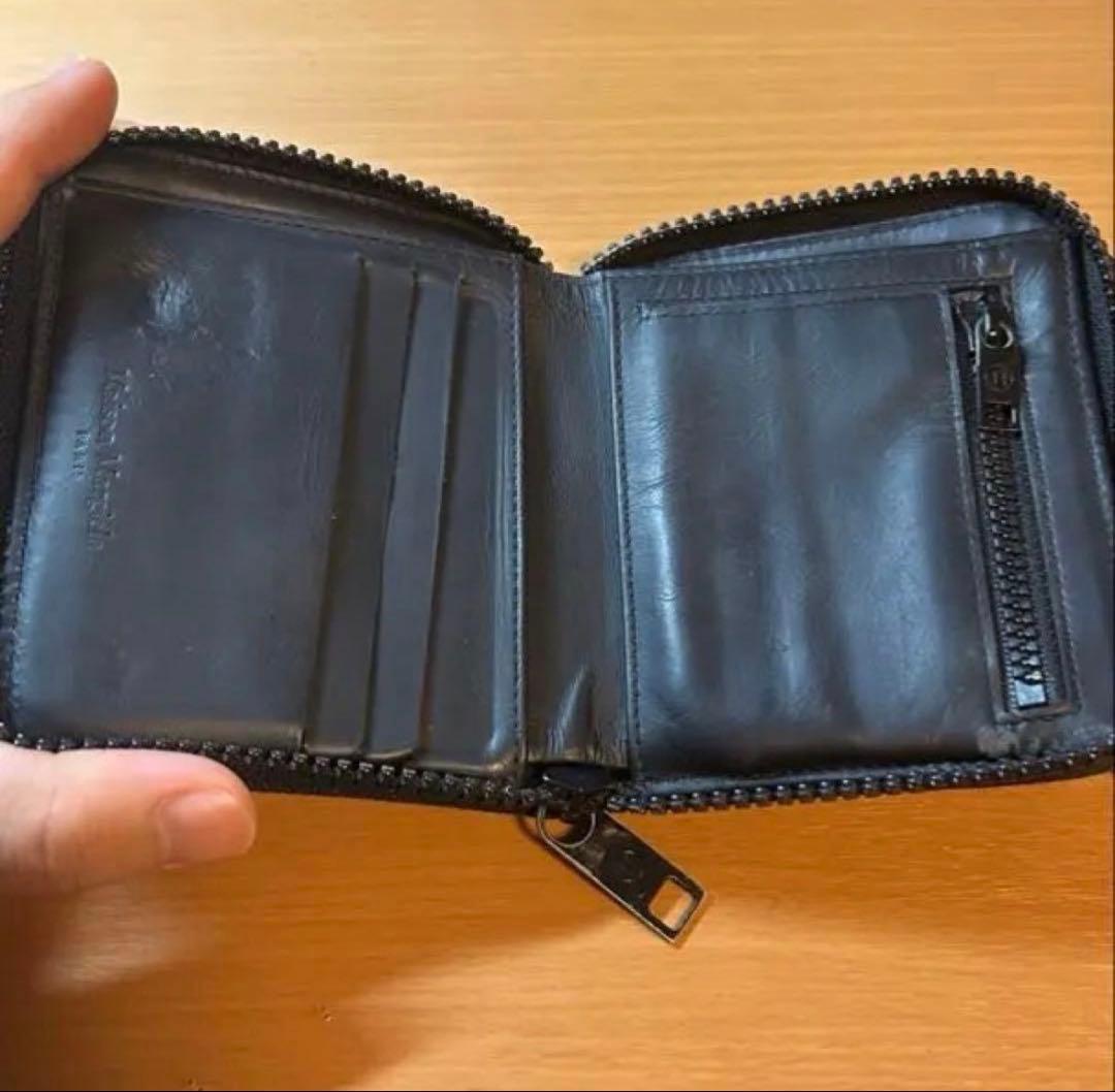 は*ん様 Maison Margielaメゾンマルジェラ 二つ折り財布ブラック