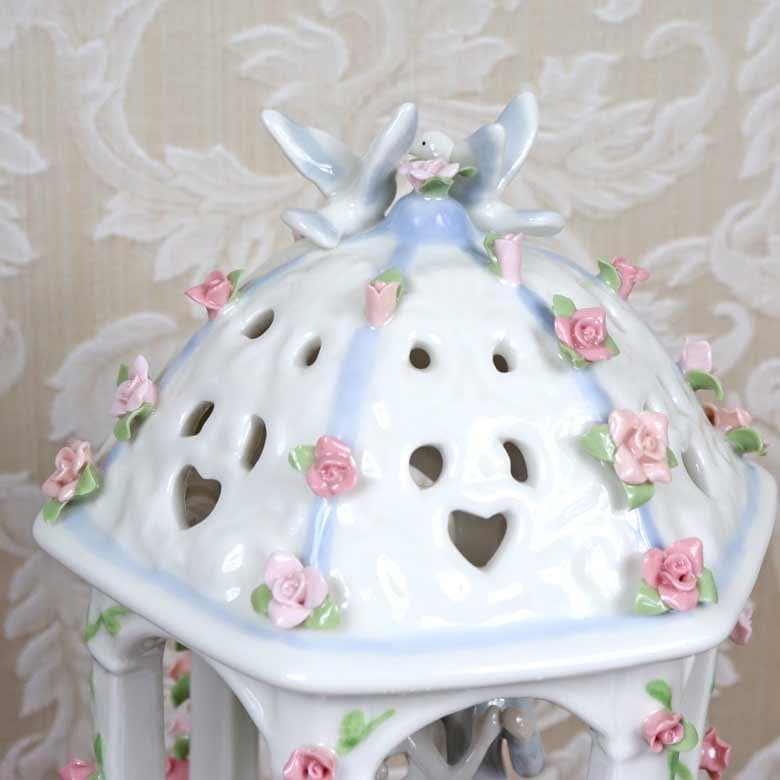 オルゴール ガゼボ 陶磁器 名曲 カーペンターズ 愛のプレリュード