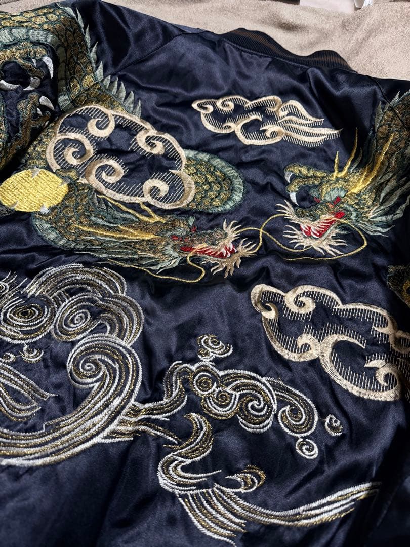 美品 日本製 HOSHIHIME 龍 限定 vintage サテン unisex