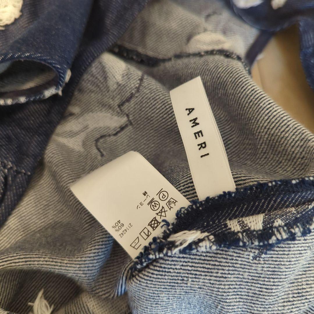 ワンピース FLOWER CUT JACQUARD DENIM DRESS/AMERI