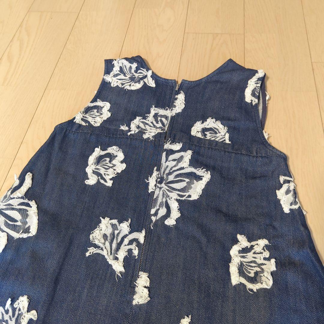 ワンピース FLOWER CUT JACQUARD DENIM DRESS/AMERI