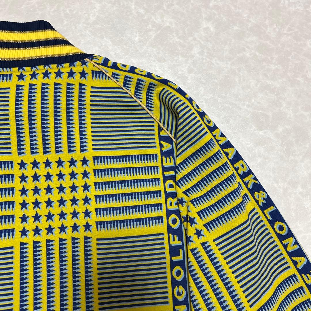 マークアンドロナ★総柄★スター★スカル★ハーフジップ【メンズ サイズ48（L）】