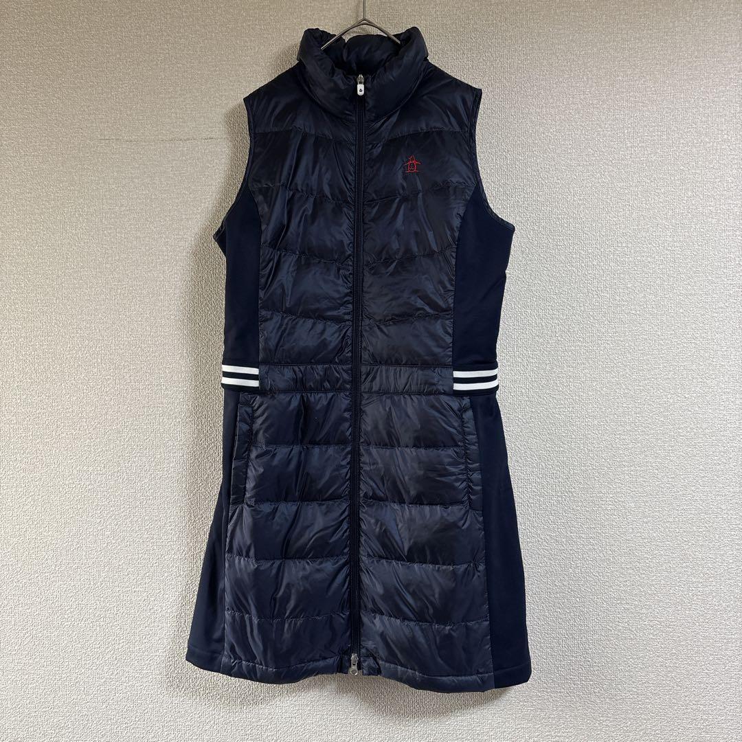 Munsingwear ダウン　ノースリーブワンピース ゴルフウェア　ネイビー