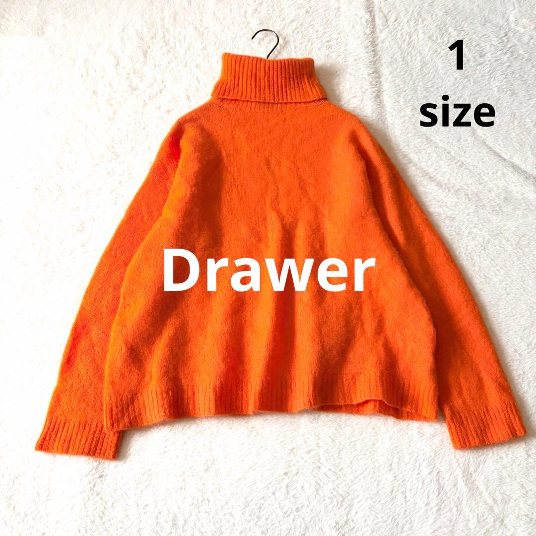 5559 美品✨ ドゥロワー タートルネックセーター ニット カシミヤ オレンジ