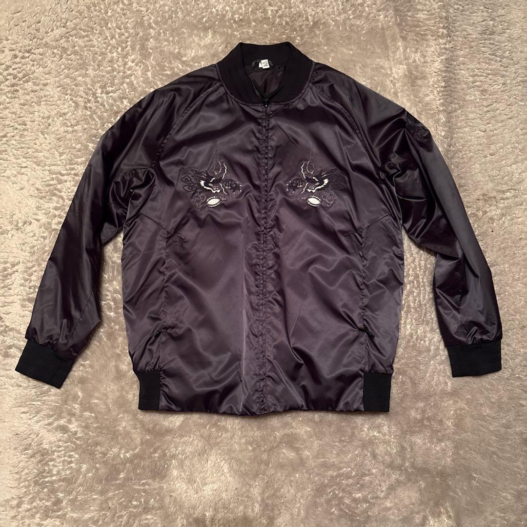 adidas オールブラックス　スカジャン