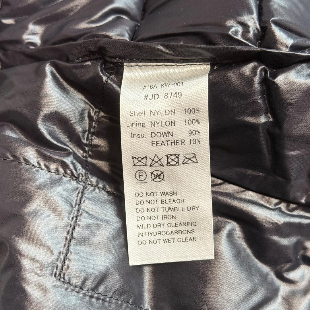 DANTON ダウンベスト ブラック #36 ダウン フェザー