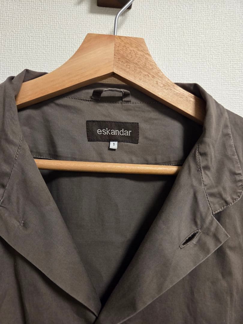 s*o様 ダークブラウン オープンカラー 長袖シャツ