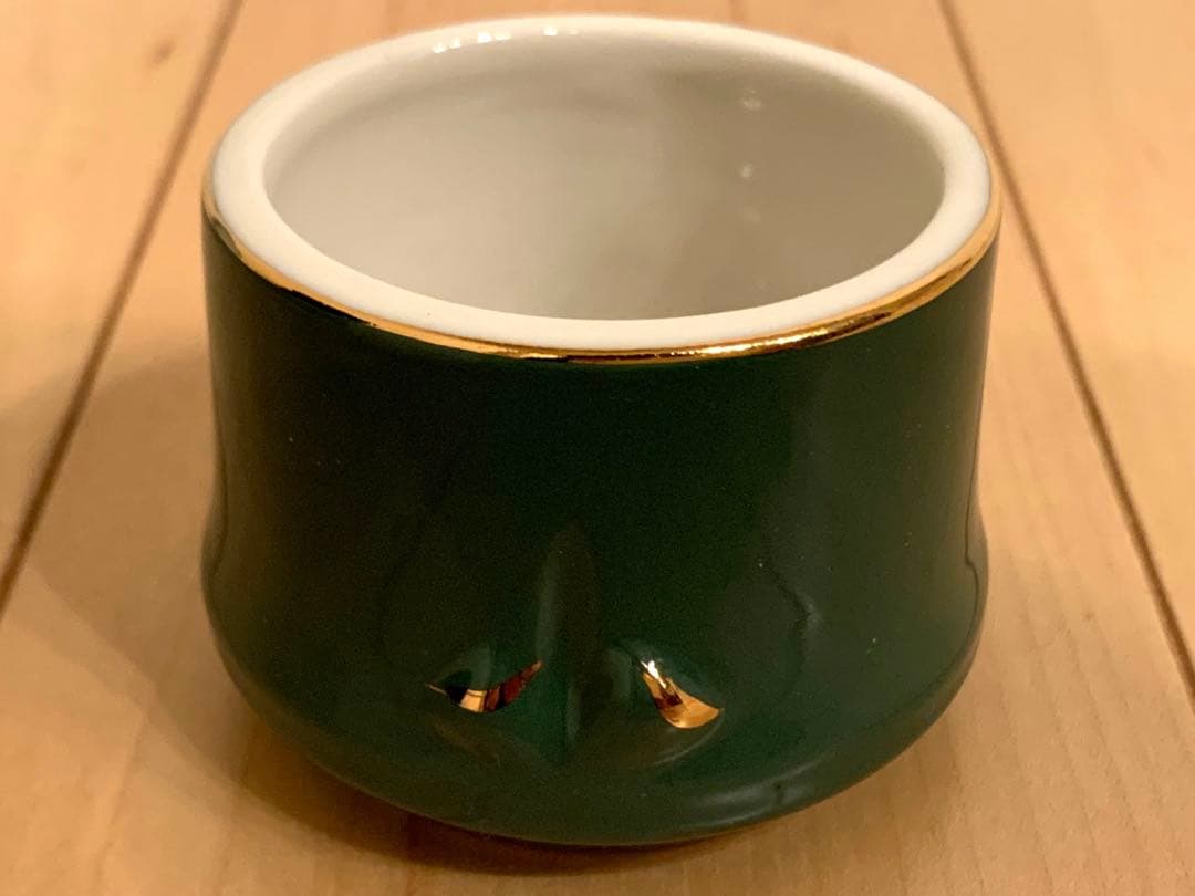 金縁　竹筒陶器