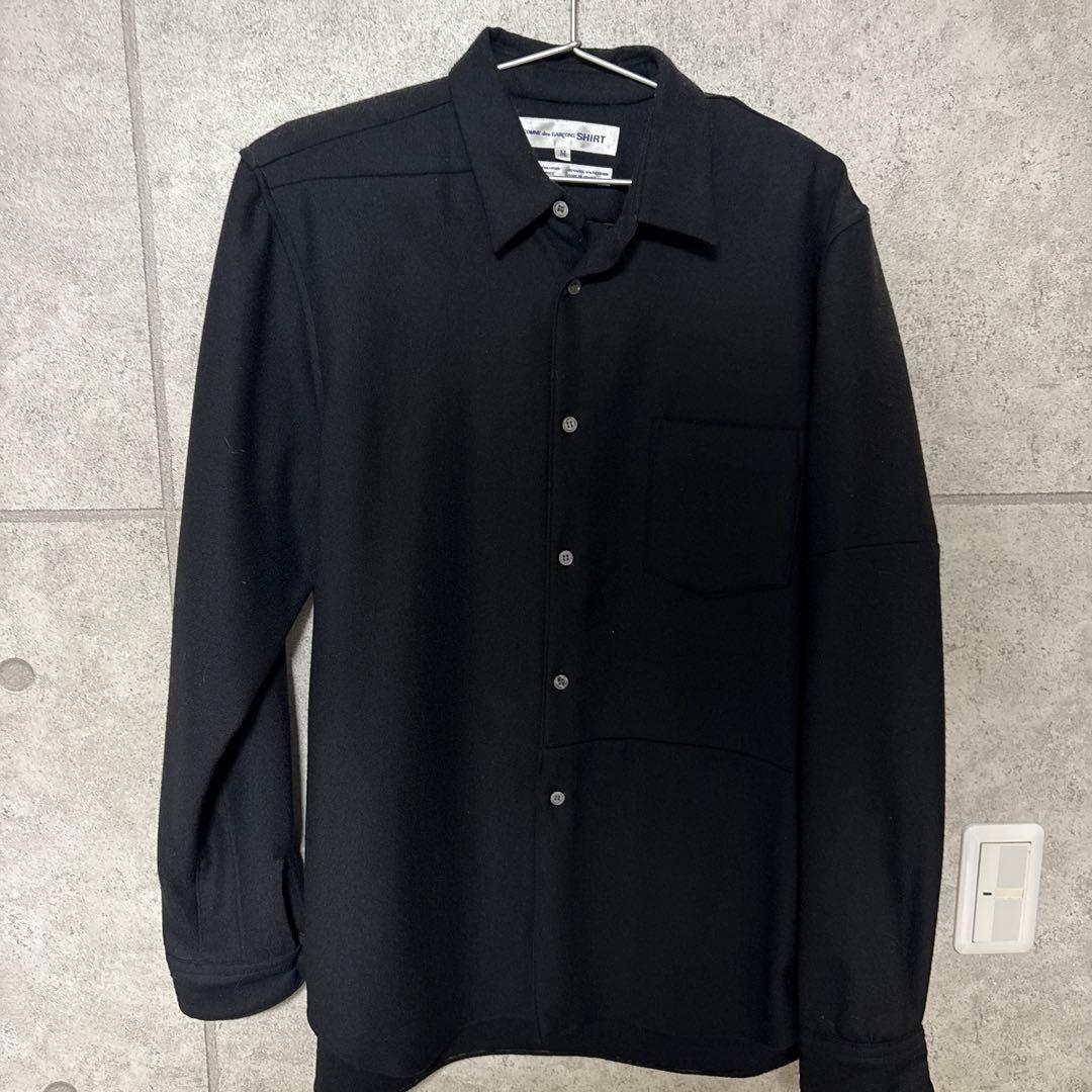 COMME des GARÇONS SHIRT ブラック長袖シャツ M