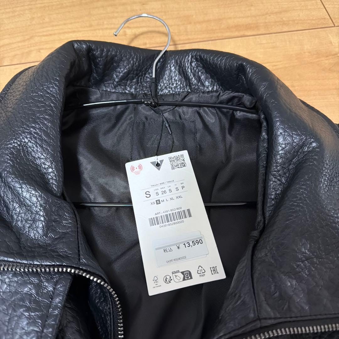 ZARA ザラ フェイクレザージャケット ライダース Sサイズ 新品未使用