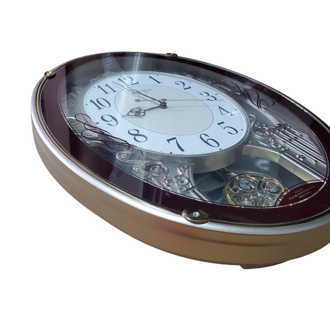 【状態良好】スモールワールド 電波時計 リズム時計 4MN523RH