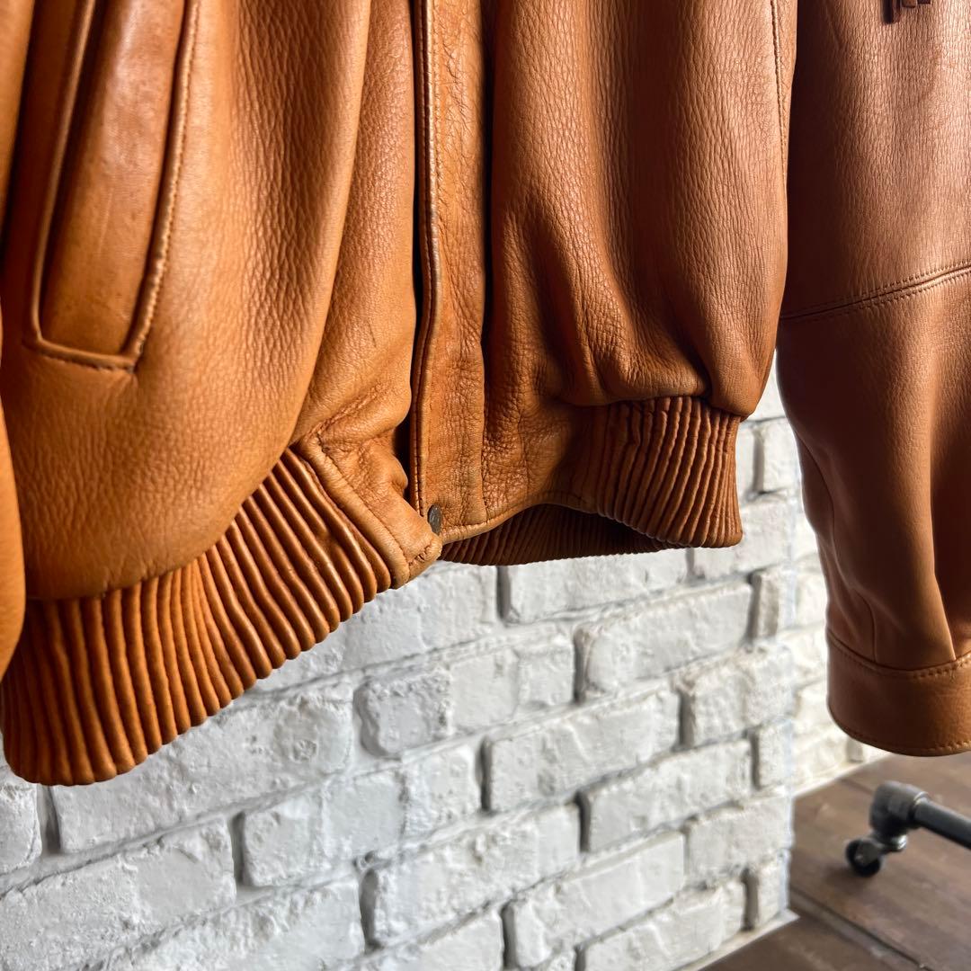 DALLAS Leather 90s USA製 フリンジ レザージャケット 刺繍