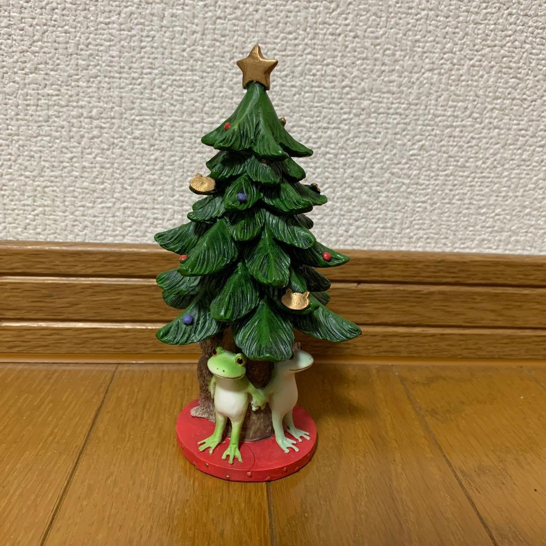 コポー　カエル　クリスマスツリー 約13cm