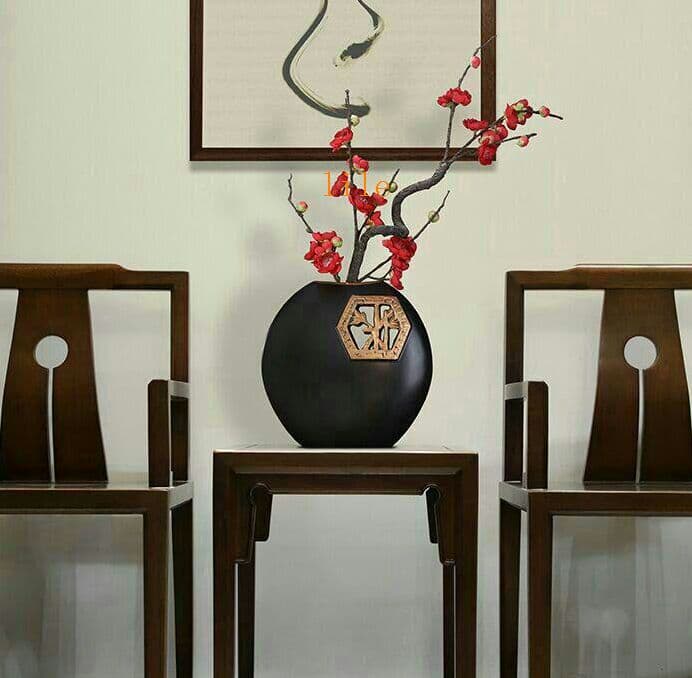 ヴィンテージクラフトフラワーアレンジメント花瓶装飾創造的な装飾品$Qi