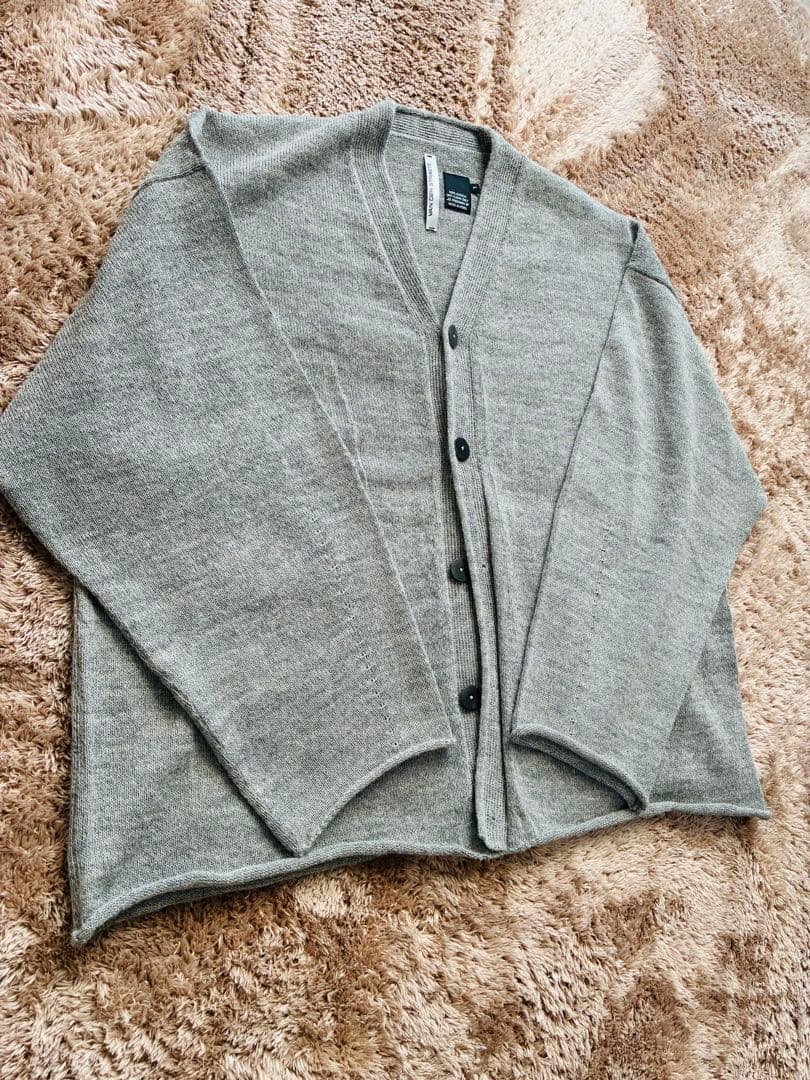 アルパカ100% グレー カーディガン