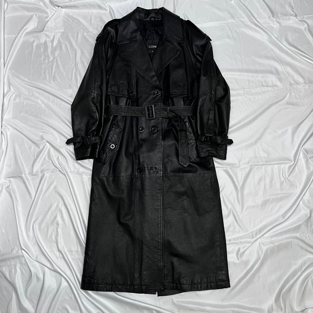 ジャケット・アウター vintage leather long trench coat